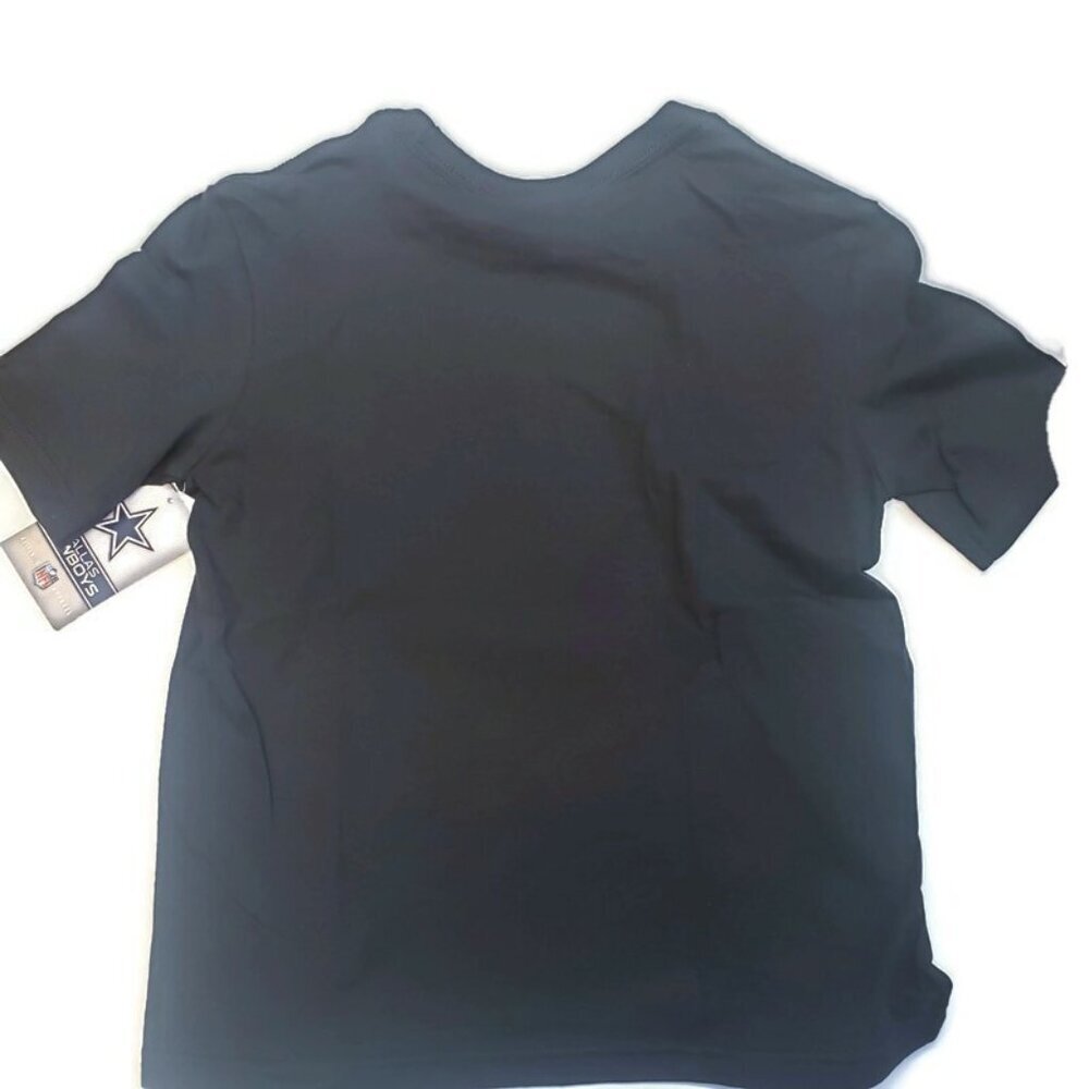 Dallas Cowboys Boys Size XXS Short Sleeve Helmet T-Shirt Black Defend The Star - Picture 3 of 3